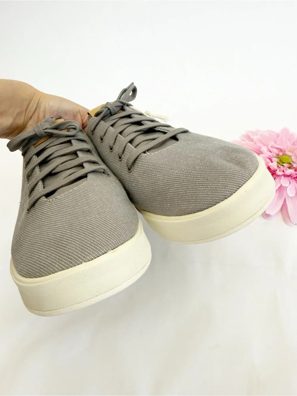 Olukai Ki'ihele Li Slip On Sneakers Drop Heel Fog Grey Casual Everyday Shoes